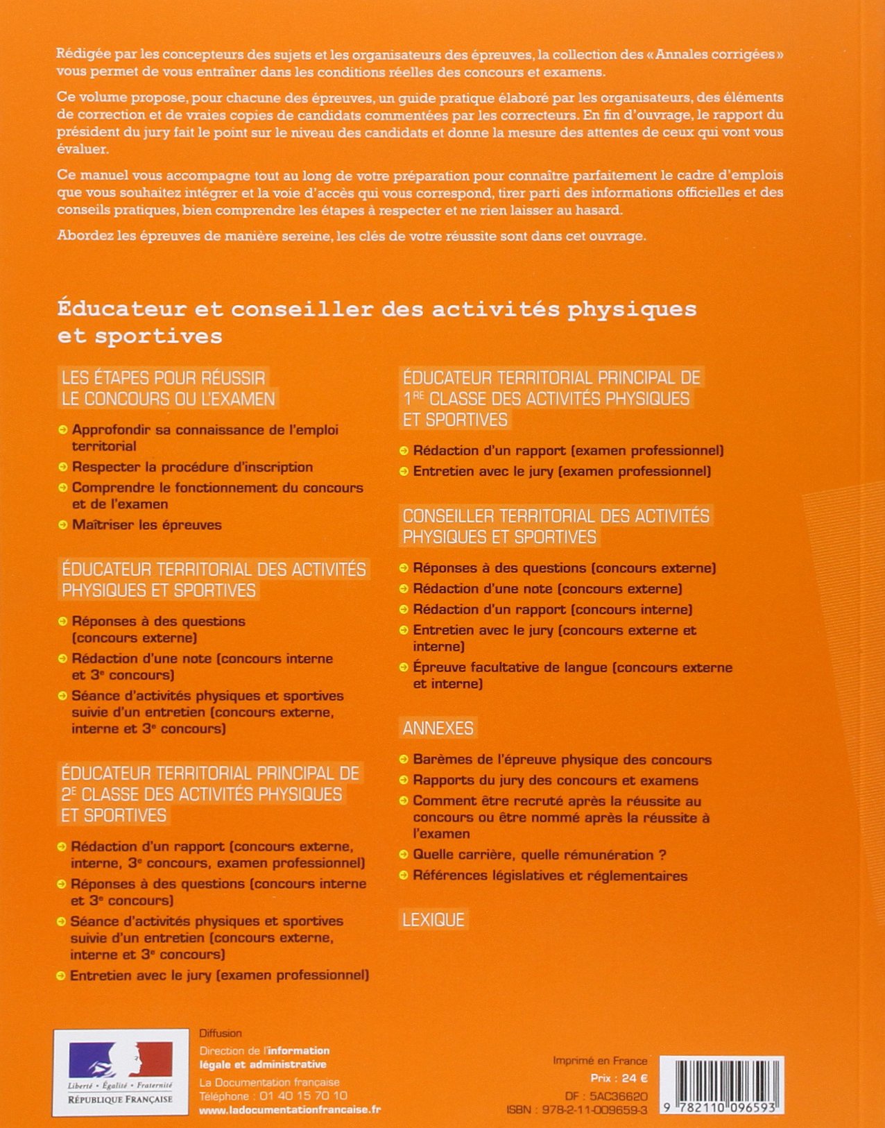 Amazon Fr Educateur Et Conseiller Des Activites Physiques Et Sportives 2015 2016 Concours Et Examens Par Avancement De Grade Categories A Et B Cig Petite Couronne Livres