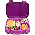 Bentgo® Fresh – Leak-Proof, Versatile 4-Compartment Bento-Style Lunch Box with Removable Divider, Portion-Controlled Meals for Teens and Adults On-The-Go – BPA-Free, Food-Safe Materials (Purple)