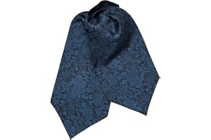 Elizabetta Men's 100% Silk Ascot Ties, Day Cravat Neckties, Handmade in Italy