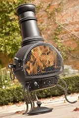 La Hacienda Steel Murcia Medium Chimenea BBQ Grill & Patio Heater view 5