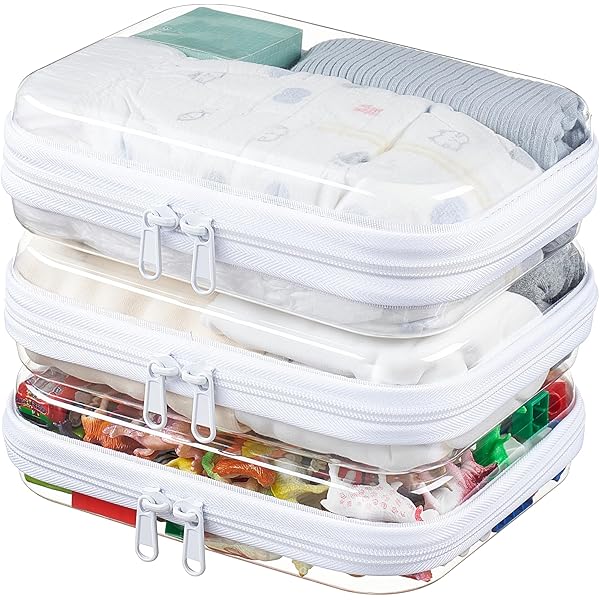 Amazon.com: WELPIRT 4 pcs Clear Zipper Pouches,Hard Shell Zipper