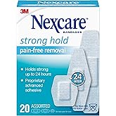 Nexcare Strong Hold Pain Free Removal Bandages, Assorted, 20 count