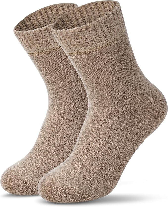 JARSEEN 2 Pairs of Women's Thick Cotton Terry Socks Winter Warm Cuddly