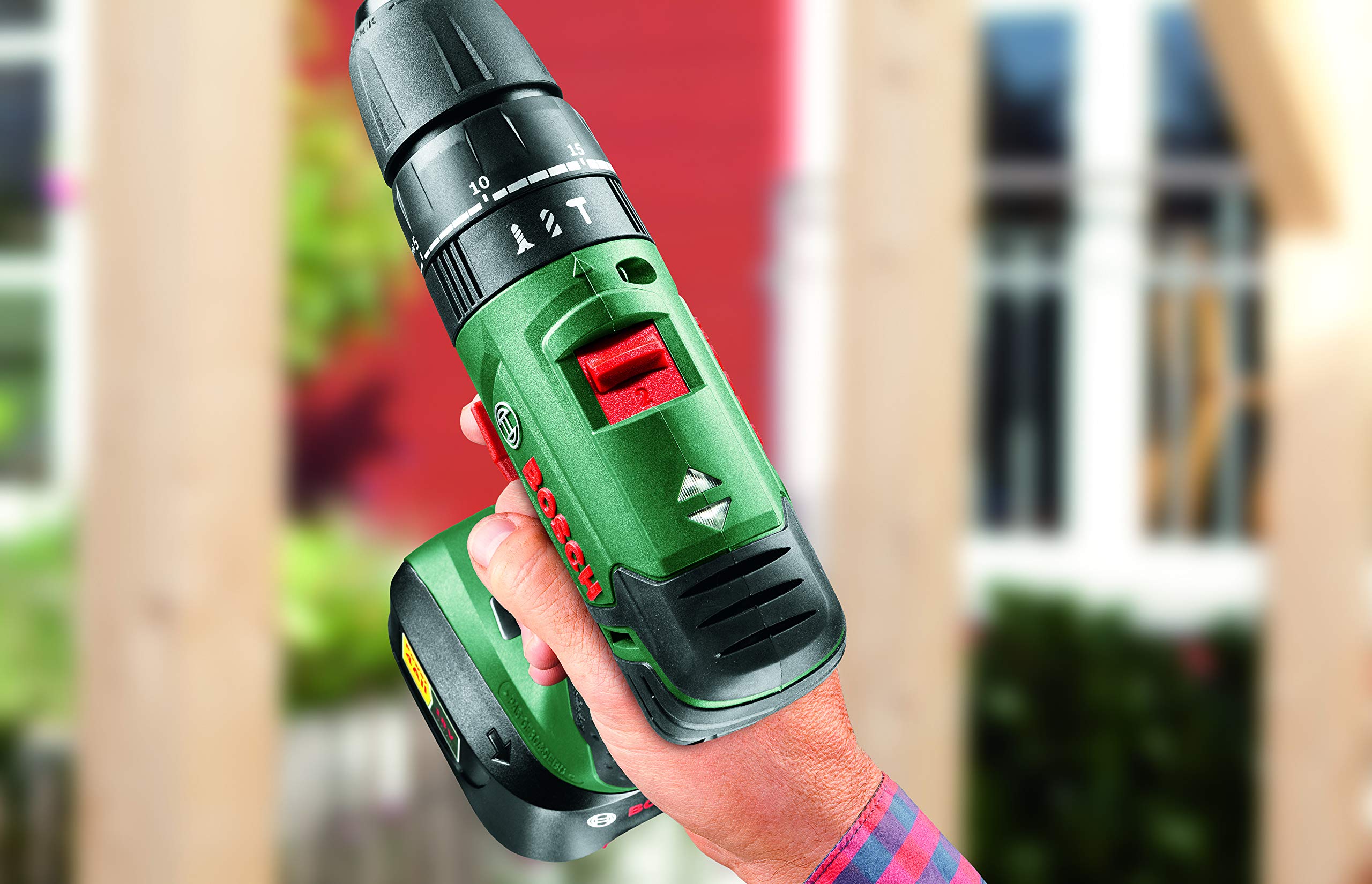 Bosch 06039A3371 PSB 1800 LI2 Cordless Combi Drill with Two 18 V