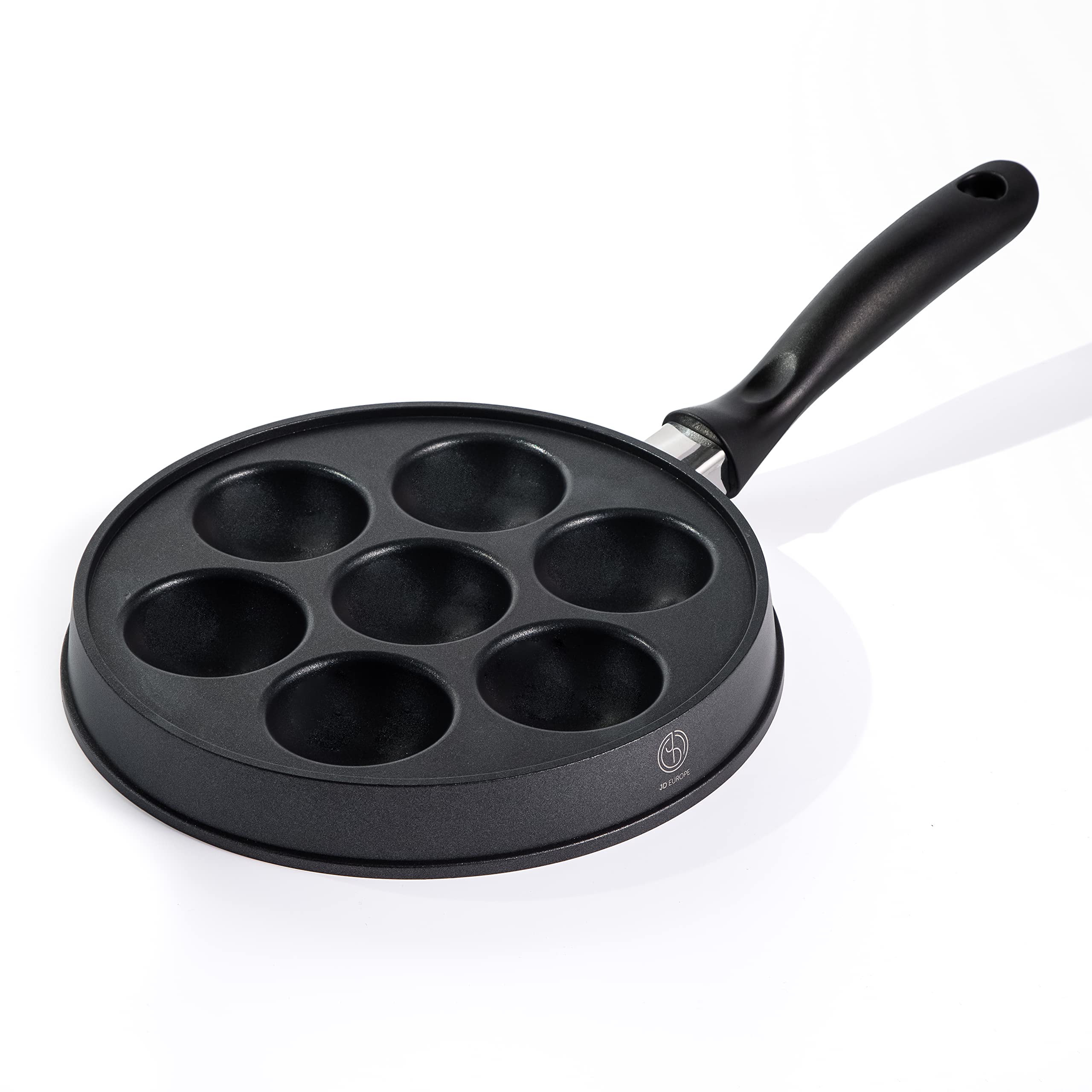 JD Europe Cast Aluminium Nonstick 7 Round Ball Danish Pancake Aebleskiver Pan