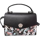 Loungefly Disney The Little Mermaid Ariel Allover Floral Print Crossbody Satchel Handbag Purse