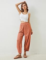 Xiaoxuemeng Womens Baggy Wide Leg Pants Casual