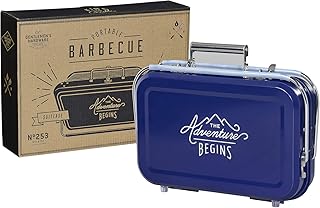 Gentleman's Hardware GEN253 Tragbarer Grill, Blau, 32 x 31,5 x 40 cm