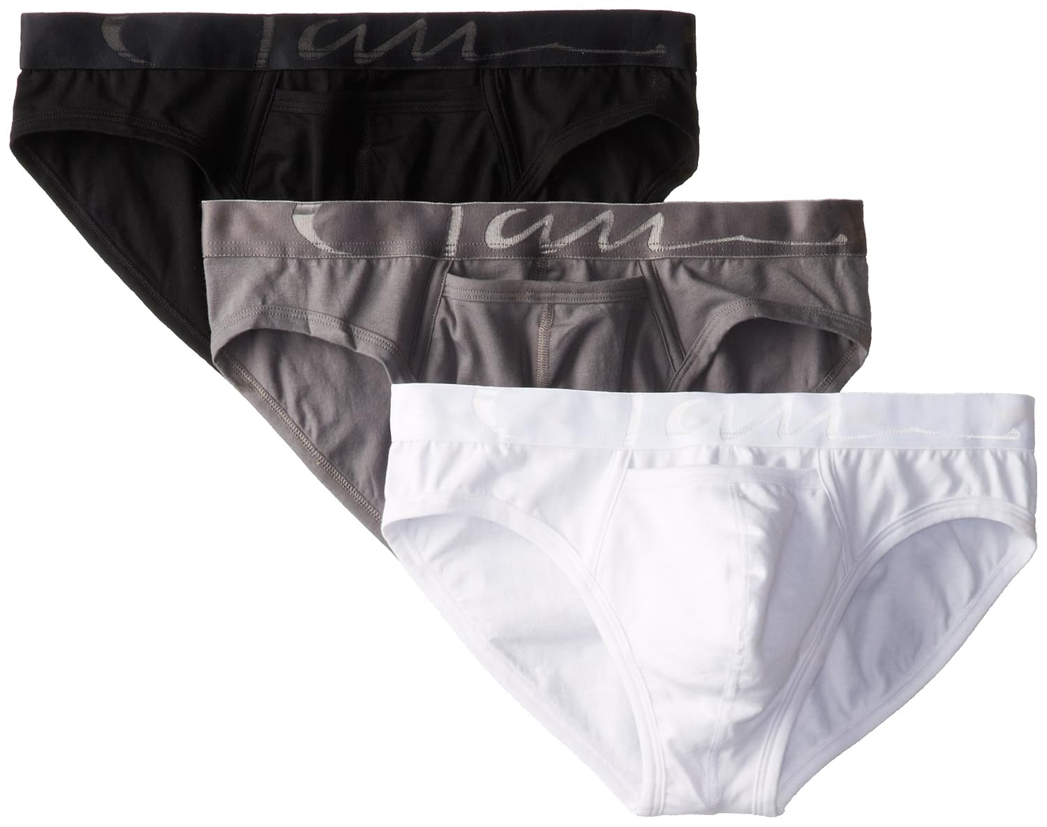 Buy Jam Underwear Men's Brief 3 Pair Pack, Black/White/Gray, XLarge at