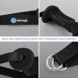 HXD-ERGO Ergonomic Gym Handles with 2 Carabiners - Anti-slip Resistance Band view 2