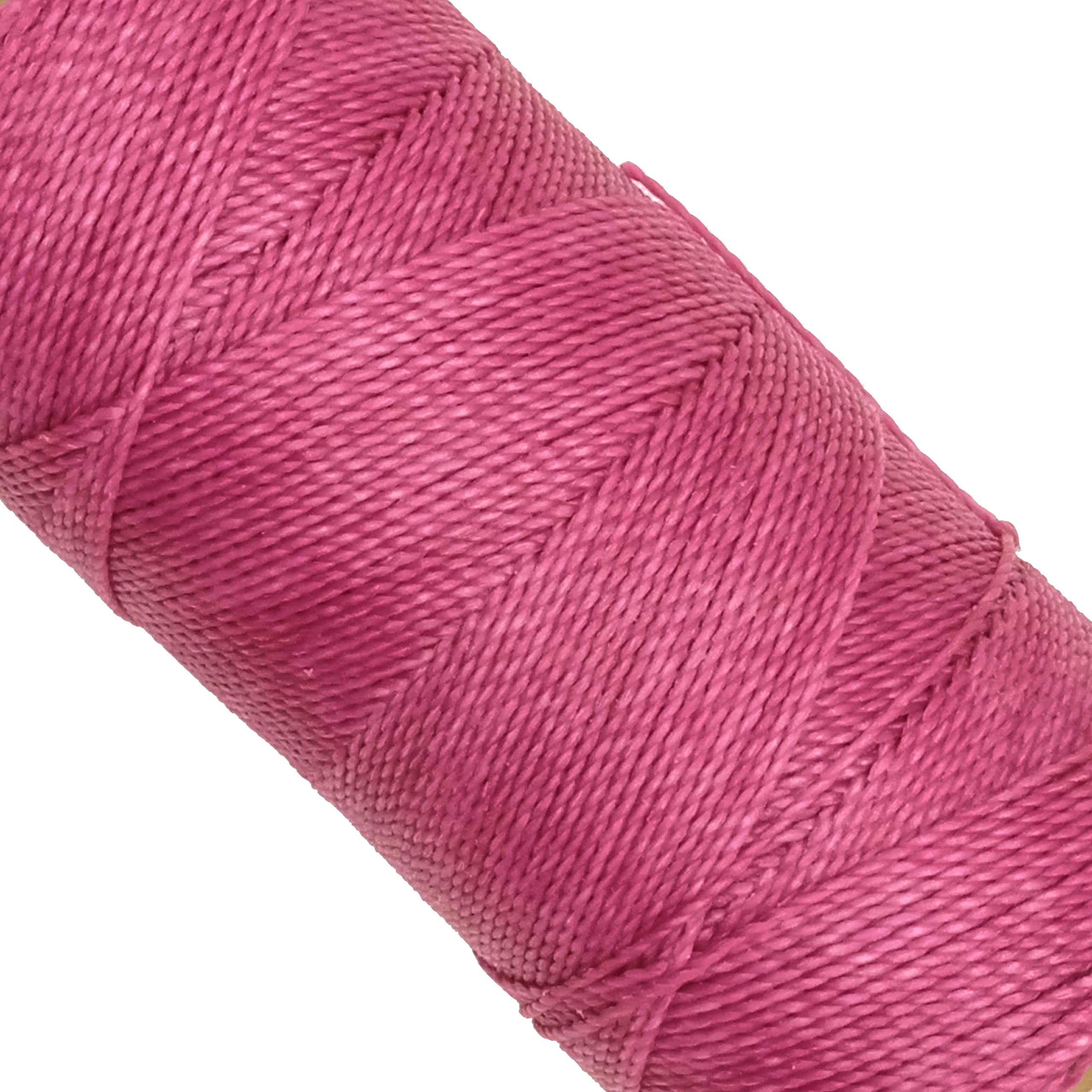 Linhasita Waxed Thread 100 g / 170 m Polyester 1 mm Thick Macrame, 30 Colours pink fuchsia