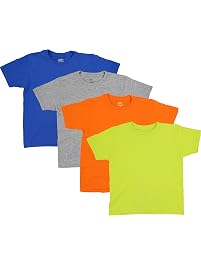 Frogwill Boys Short Sleeve Cotton Tee Shirt - Summer Casual Shirt With Cartoon Embroidery