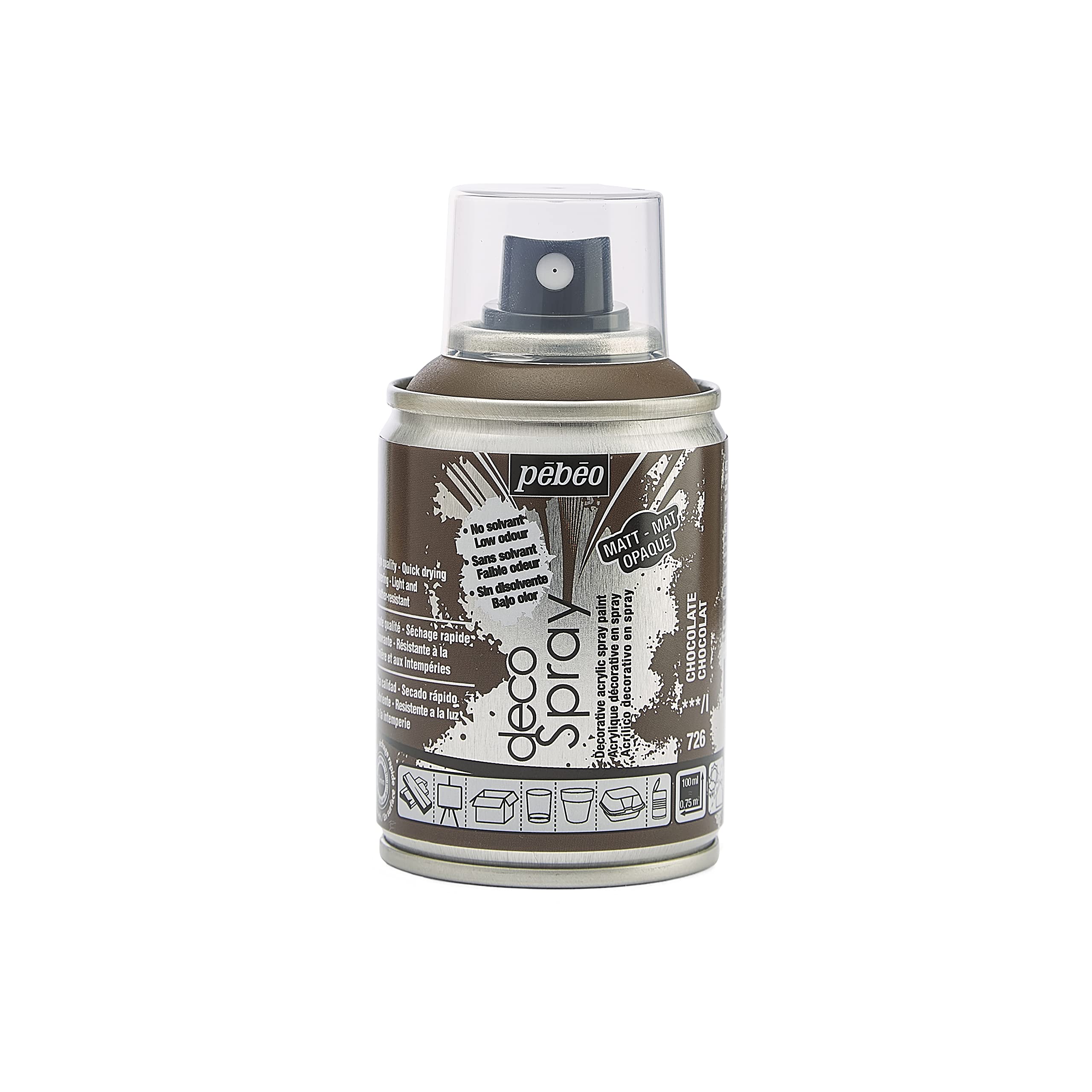 PEBEO 93726 100ml Deco Spray, Acrylic, Chocolate, 10.5 x 5.2 x 5.2 cm