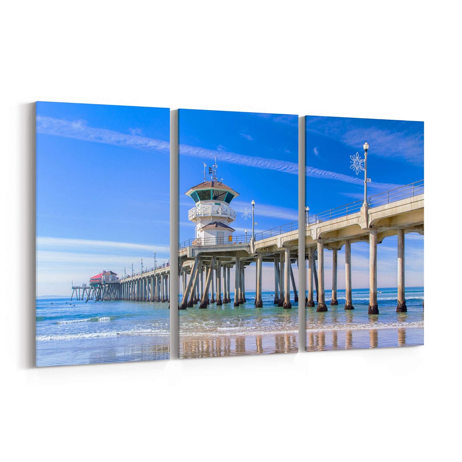 Huntington Beach Pier Skyline Canvas Huntington Beach Pier