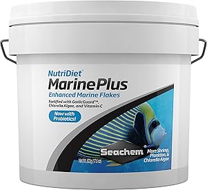 Seachem NutriDiet Marine Plus Flakes - Probiotic Fish Food Formula with Entice 500g