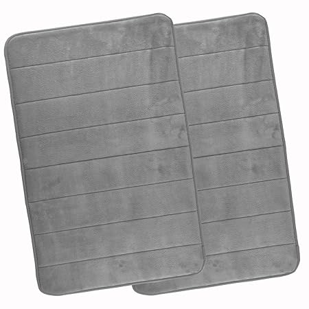 WohnDirect Memory Foam Badematten Set 2 teilig – Rutschfester