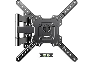 USX MOUNT UL Listed TV Wall Mount for Most 26-60 Inch TVs, Wall Mount TV Brackets with Swivel, Tilt, Rotating, Center Corner Design on Single Stud, Up to 77 lbs Max VESA 400x400mm