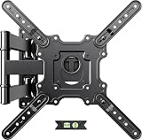 USX MOUN TV Wall Mount for Most 26-60 Inch TVs up to 77 lbs, Full Motion Wall Mount TV Bracket with Swivel Tilt Single Stud Design for Corner, Max VESA 400x400mm fit Most 32 40 42 43 50 55 60 TVs