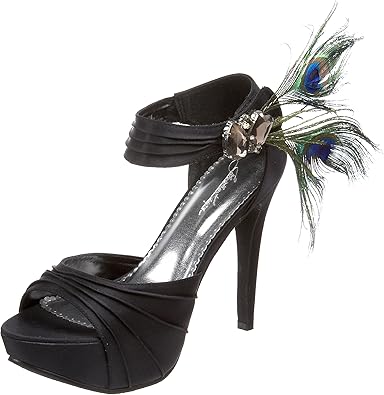 peacocks black sandals