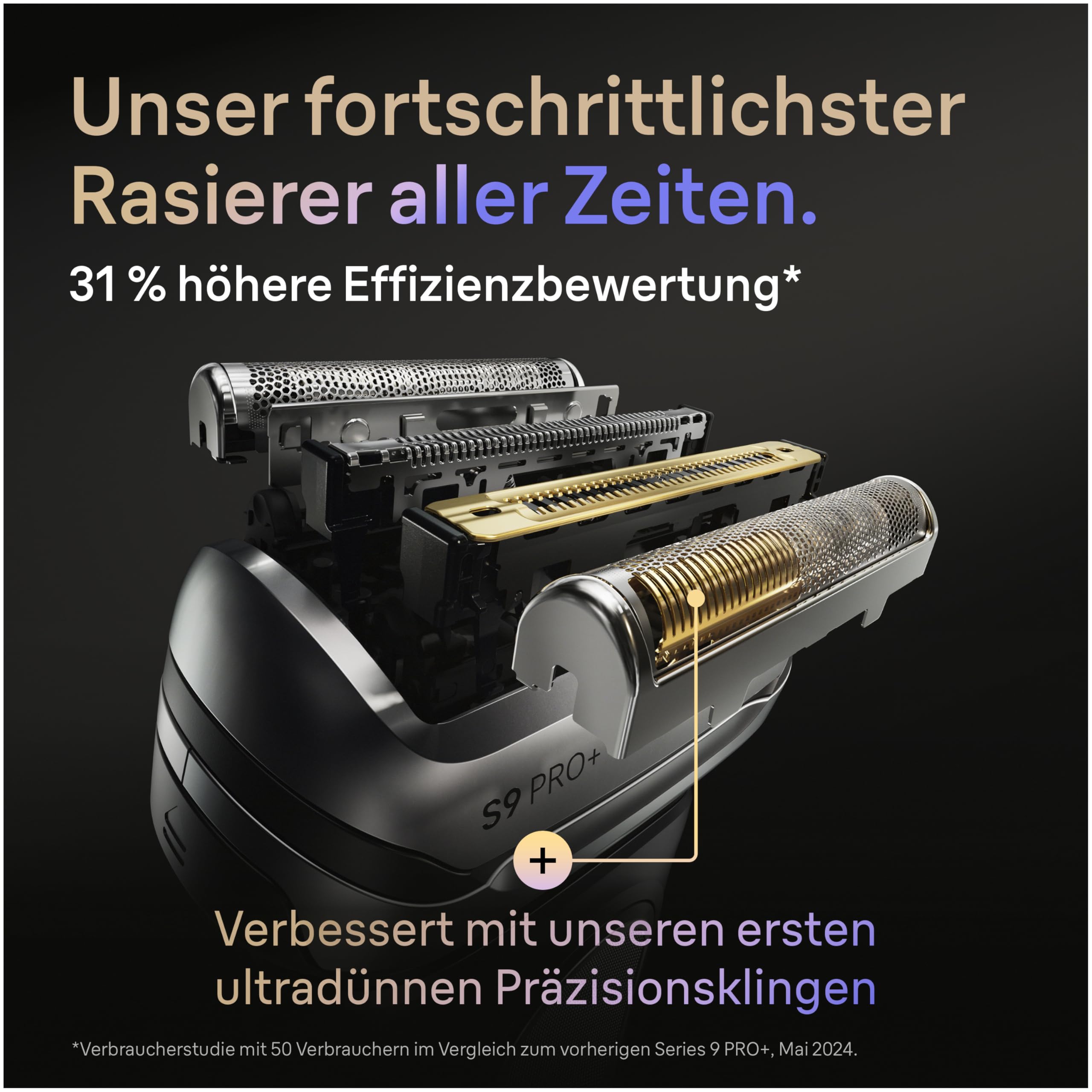 Braun Elektrorasierer Scherkopf Series 9 PRO+, 96M, Silber - Original Ersatzscherteil vom Hersteller, Hol dir 100 Prozent Leistung Zurück, Kompatibel mit allen Braun S9-Rasierern 4