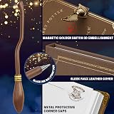Harry Potter A5 Notebook Gift Set with Pen Faux Leather Diary Brown Wand Pen view 4