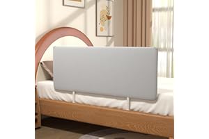 FigTime Bed Rail for Toddlers, Baby Bed Rail Guard for Kids, Lightweight Portable Toddler Bed Rails for Twin, Full, Queen, King Beds, Free-Installation, Quick-Folding, Adjustable Height(48IN, 1 Piece)