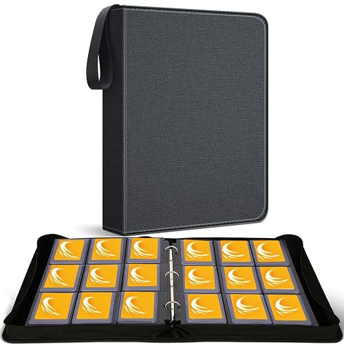 baseball card holder binder 1080 Pockets 9 Pocket, Trading Card Binder With 60 Removable Sleeves, Baseball Card Sports Card Collection Binder Top Loader Binder For MTG, TCG, Game Gifts For Boys Holds up to 200 standard 400 Cards Baseball Card Binder
