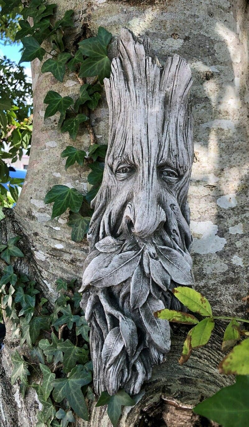 Discount Garden Statues Greenman Plaque 37cm Reconstituted Stone Ornament