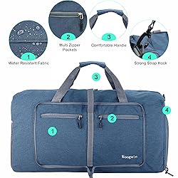 Woogwin Travel Duffel Bag Large Foldable Waterproof