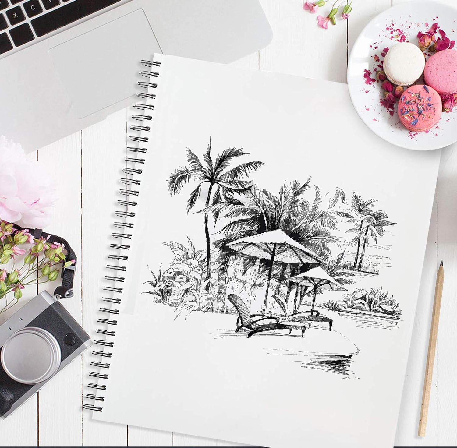 A3 Sketch Book for Artists Hardcover, 200GSM Very Thick Paper, Large Sketchbook Pad Art Book - Image 3