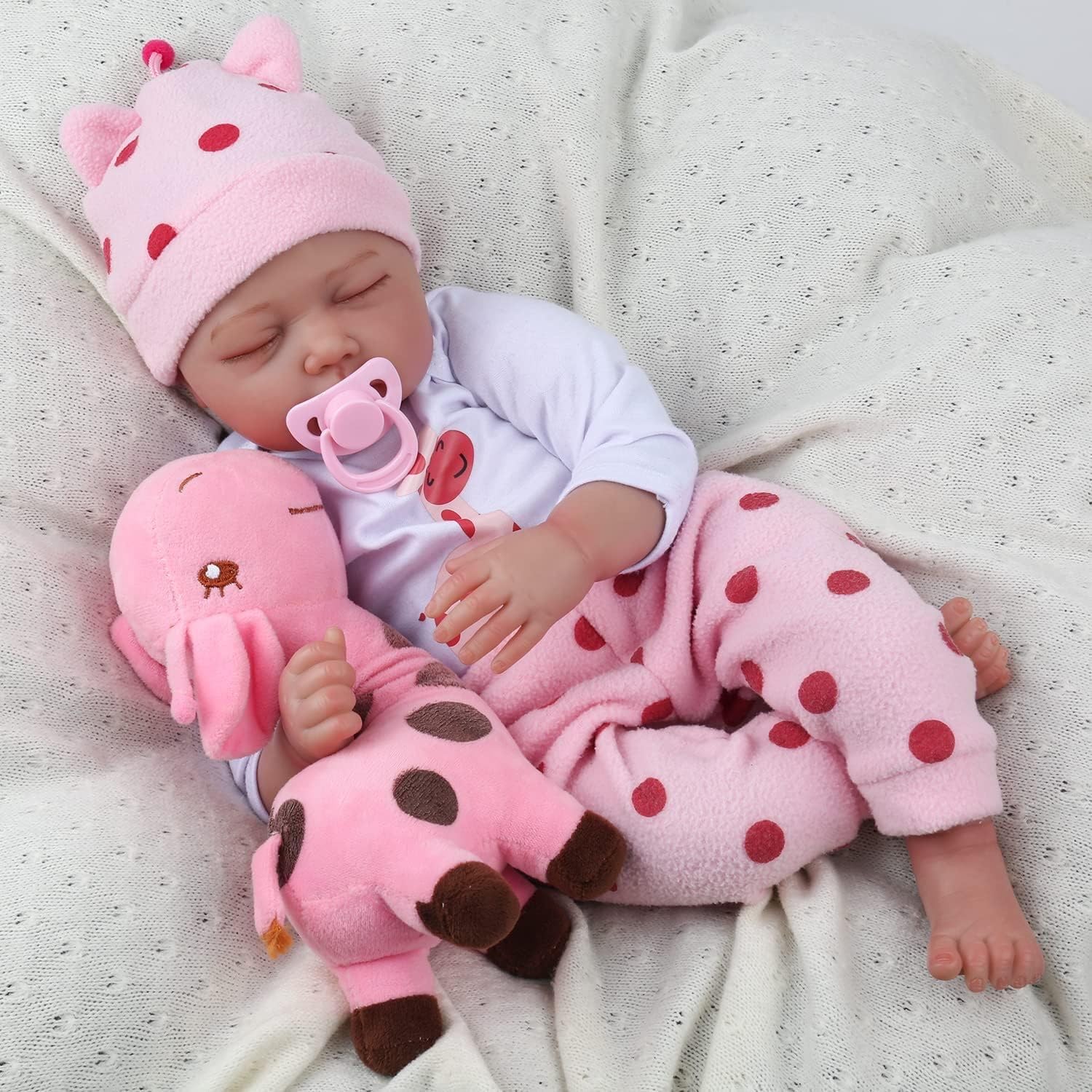 ZIYIUI Reborn Toddler Dolls 24 inch 60cm Soft Silicone Vinyl Realistic Reborn Dolls Girls with Long Hair Real Baby Dolls that Look Real Newborn