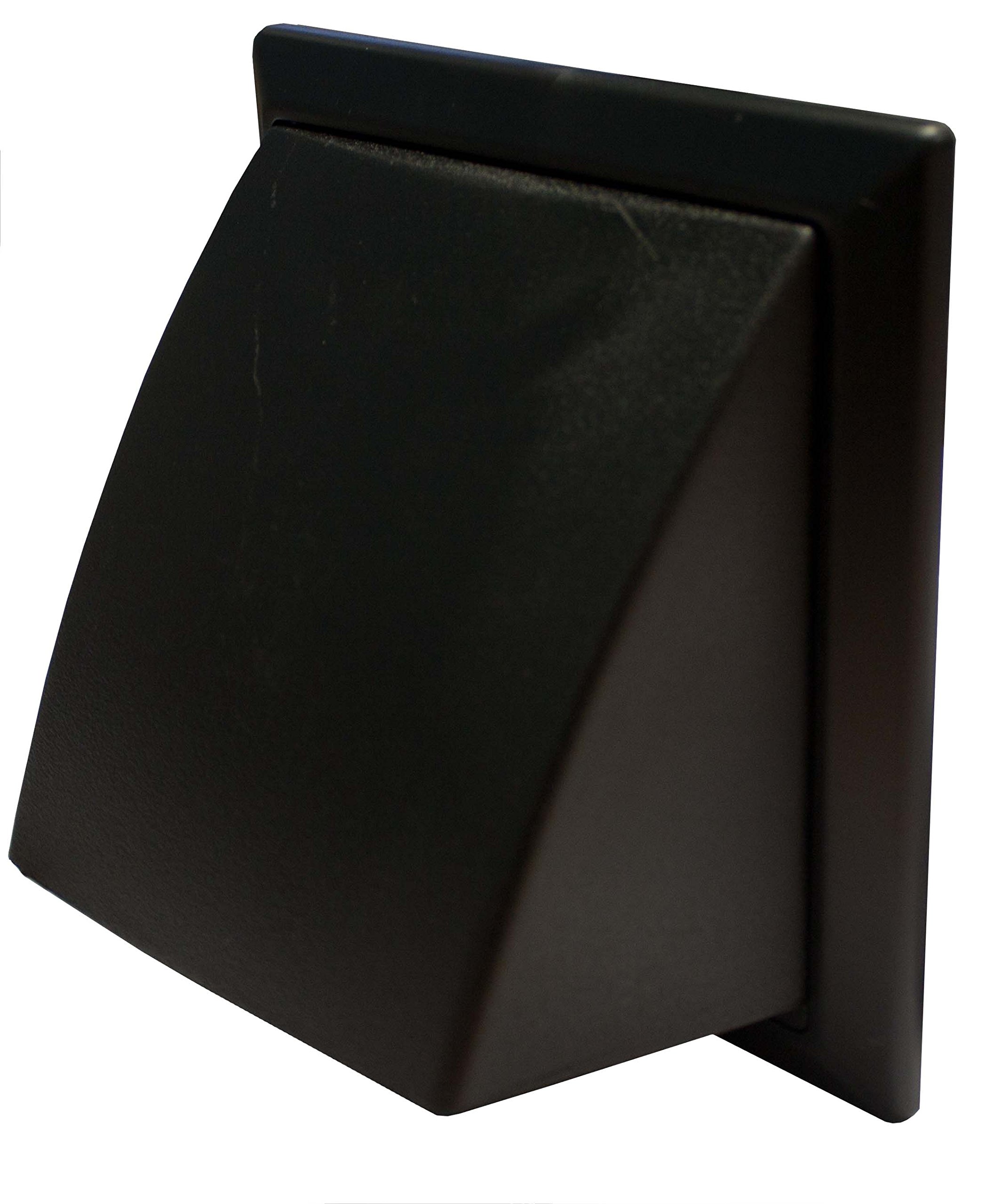 DOMUS 44902BK 100mm EasiPipe 100 Outlet Cowled with Damper-Black