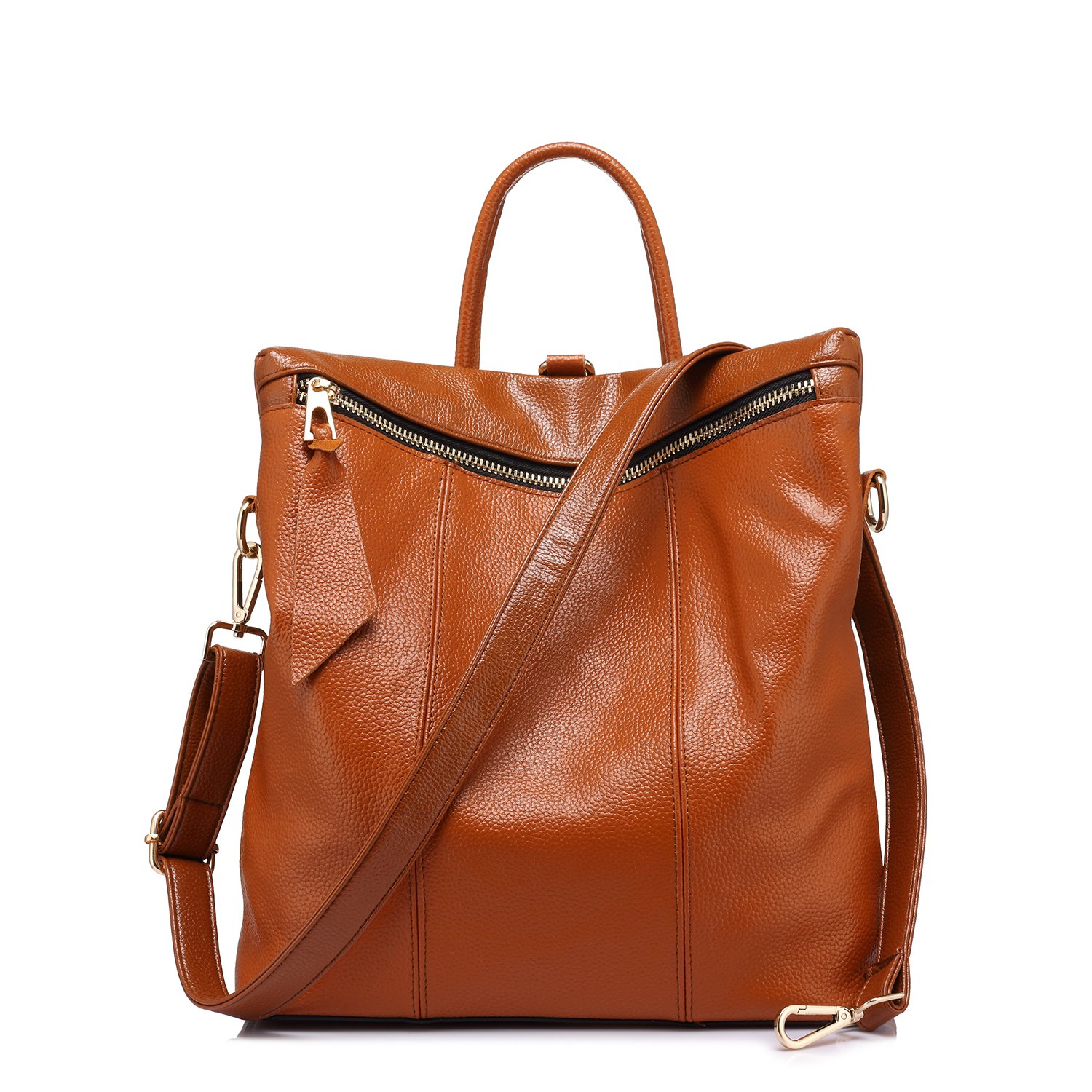 Sacs à Dos Femme en Cuir véritable Sac à Main Femmes Elégant Casual Cartable College Grande Mode Couleur boueuse