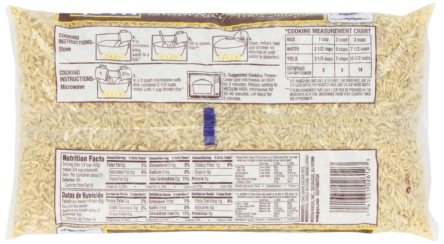 Goya Brown Rice Nutrition Facts lose weight