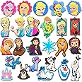 Zanerolan 25 40Pcs Princess Shoe Decoration Charms for Clog, Cartoon Princess Snowman Charms Accessories