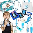 IVENRXIU Doctor Kit for Kids,15 Pcs Kids Doctor Kit for Toddlers 3-5, Kids Doctors Play Set with Real Stethoscope, Medical Bag, Pretend Play Toys for Boys Girls Halloween Christmas Birthday Gifts