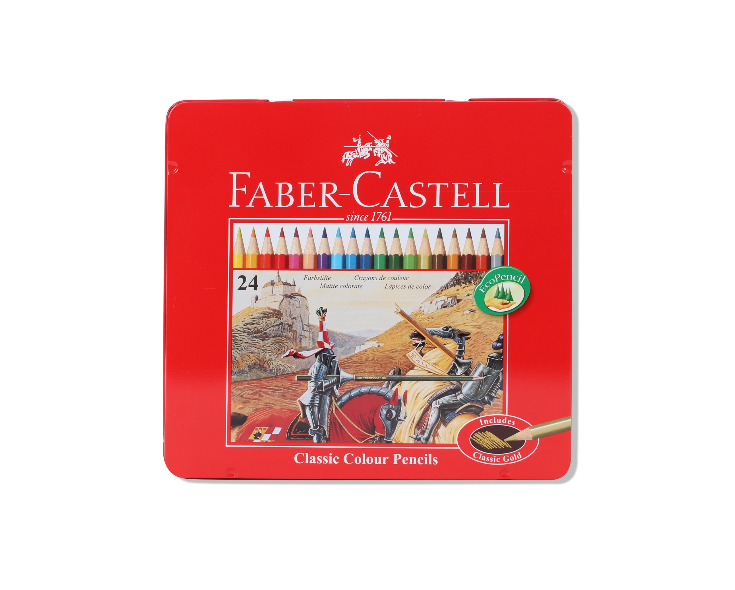 Faber-Castell Classic 24-Colour Pencils in Metal Tin Box