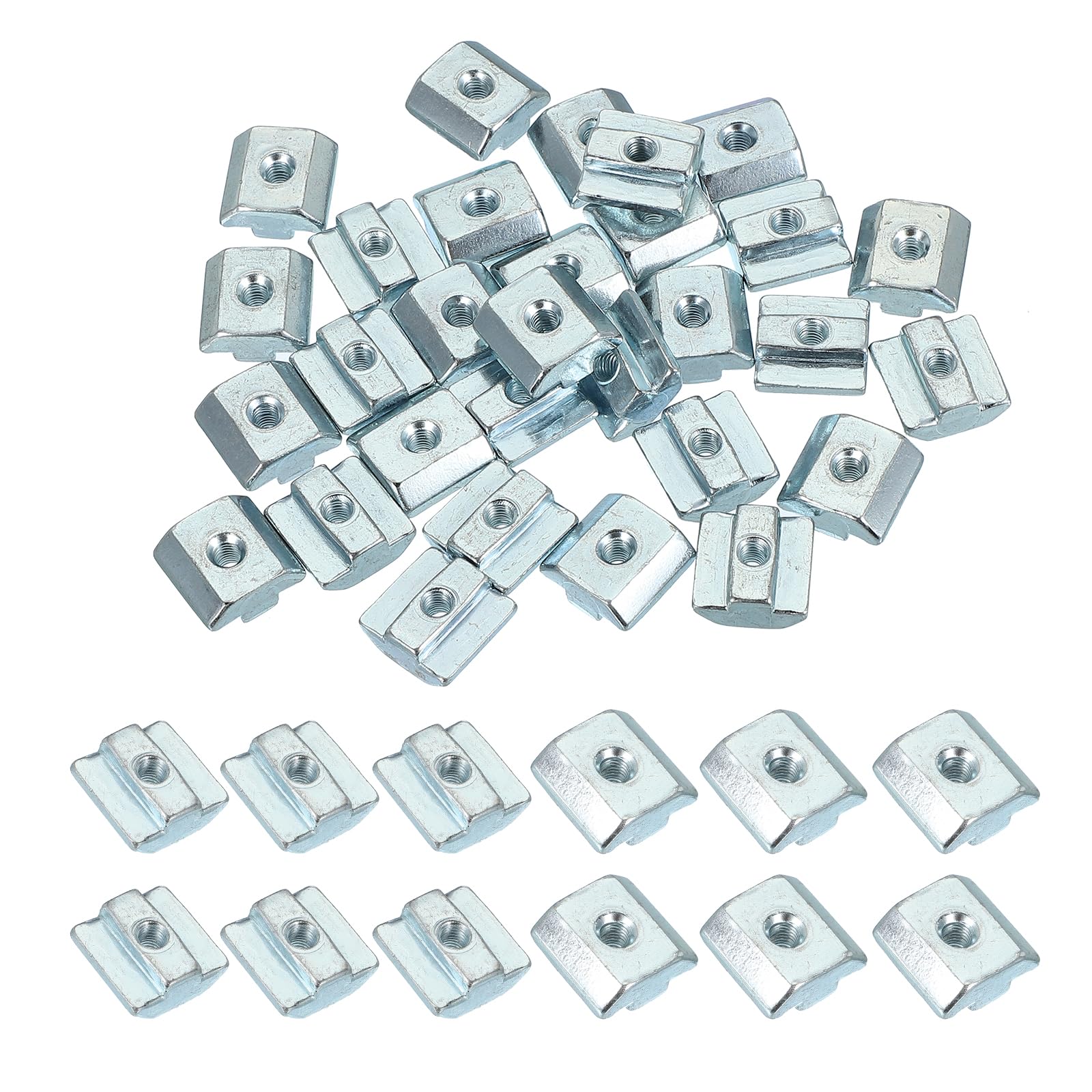 PATIKIL M5 Sliding t Nuts, 30 Pcs Hammer Head Fastener Nut Thread t Slide Drop in Nuts for European Standard 4040 Series 8 mm T-Slot Aluminum Extrusion Profile