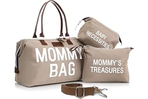 CHQEL Diaper Bag Tote with 2 Organizers, Multifunctional Large Mommy Bag for Hospital & Baby Diaper Travel Bag for Baby Care