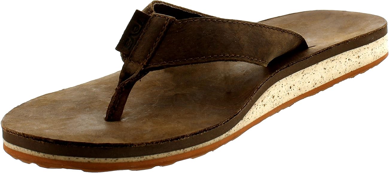 teva leather flip flops
