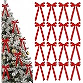 CIATBYYJ 12Pcs Red Velvet Ribbon Bows, Velvet Bow Cake Decorations Ornaments Bows, Vintage Elegant Ribbon Bow for Cake, Champagne Glass Decorations | Party, Wedding & Birthday Supplies