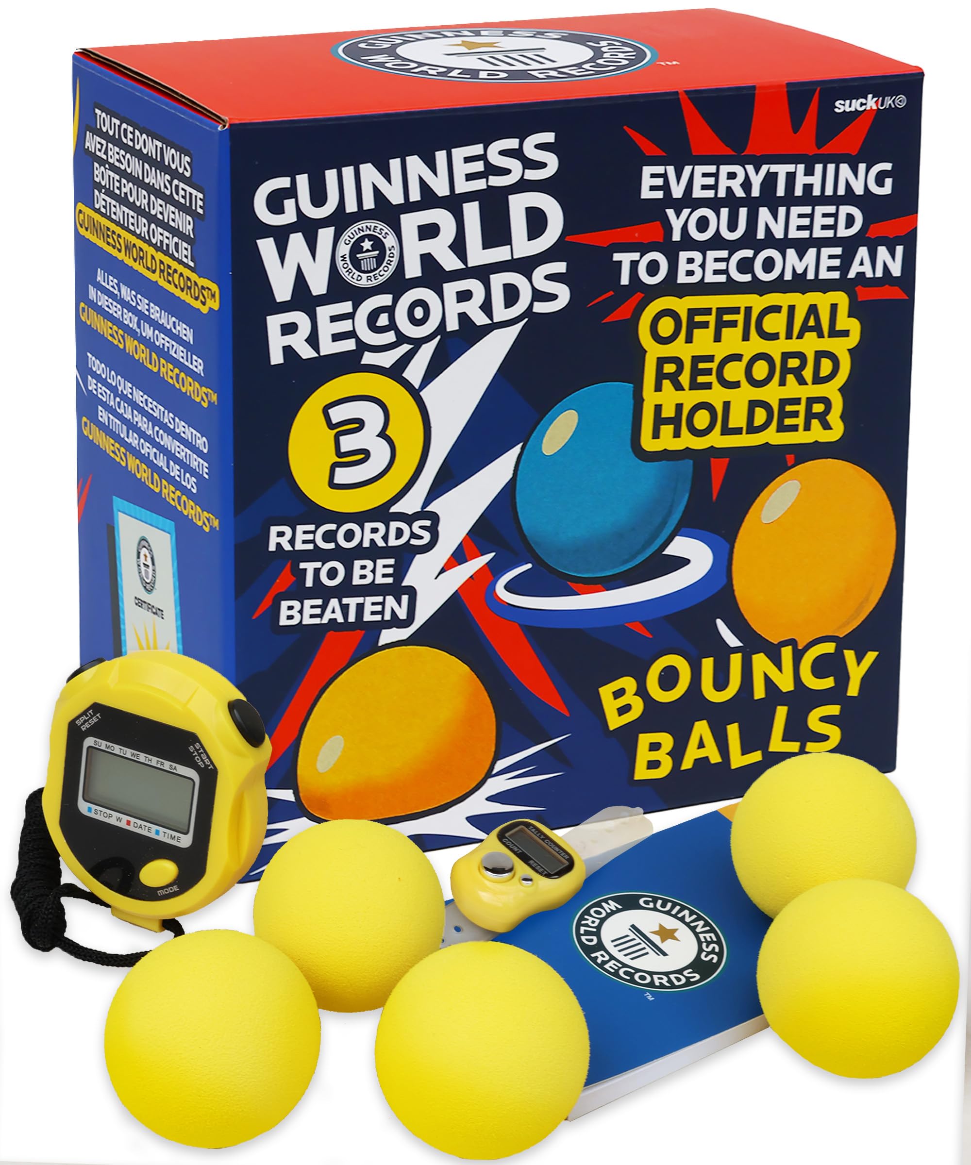Guinness World Records 2026 Bouncy Balls Kit - Record Breaker - Bouncy Balls for Kids & Adult - Bouncing Ball Games- Juggling World Record Holder - Guinness Book Records - Stocking Fillers for Kids — image 1