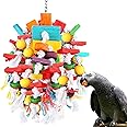 Bird Parrot Chewing Toys,Multicolored Wooden Blocks Tearing Toys,Best Bird Toys for African Grey Parrot 、Macaws、Cockatoos and
