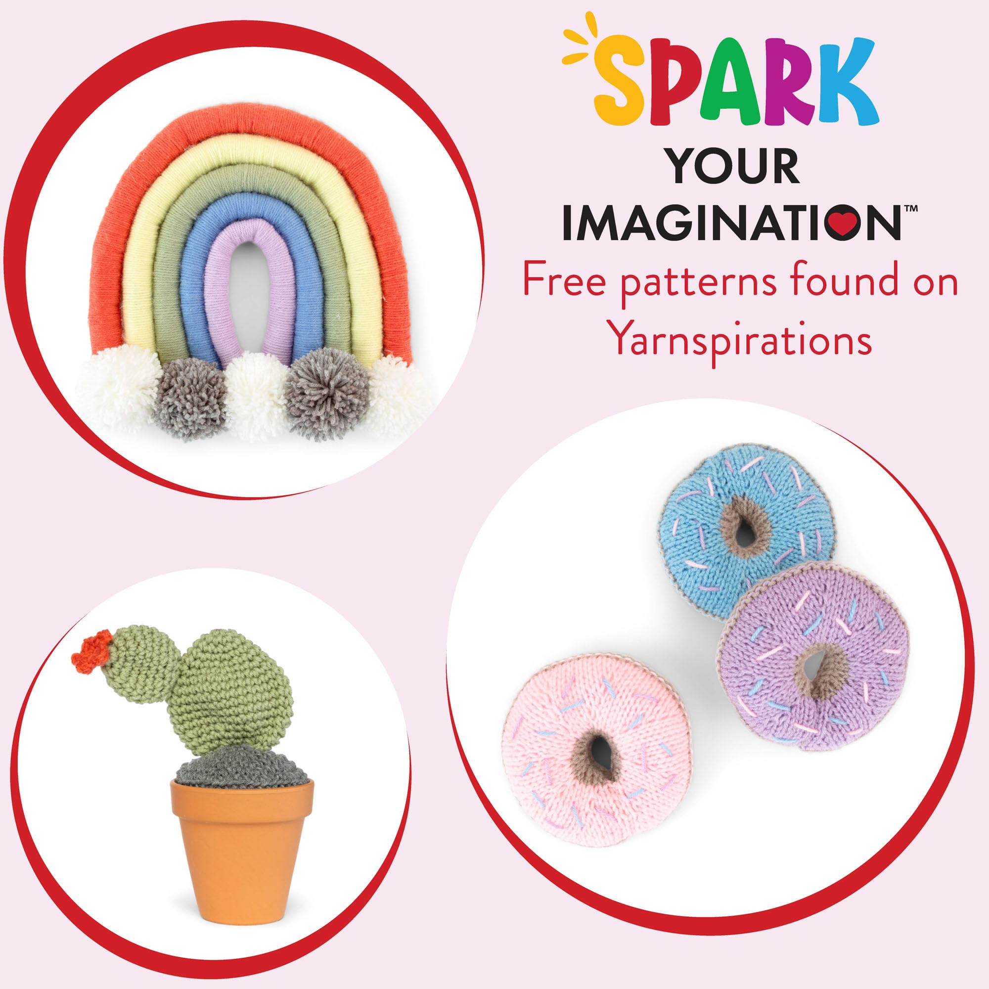 Red Heart Super Saver Yarn Super Craft Kit Pastels, with 12 Pack of 50g/1.7 oz. 4 Medium Worsted Yarn for Knitting & Crocheting, 12 Colors, Perfect for Chunky Sweaters, Blankets, Amigurumi