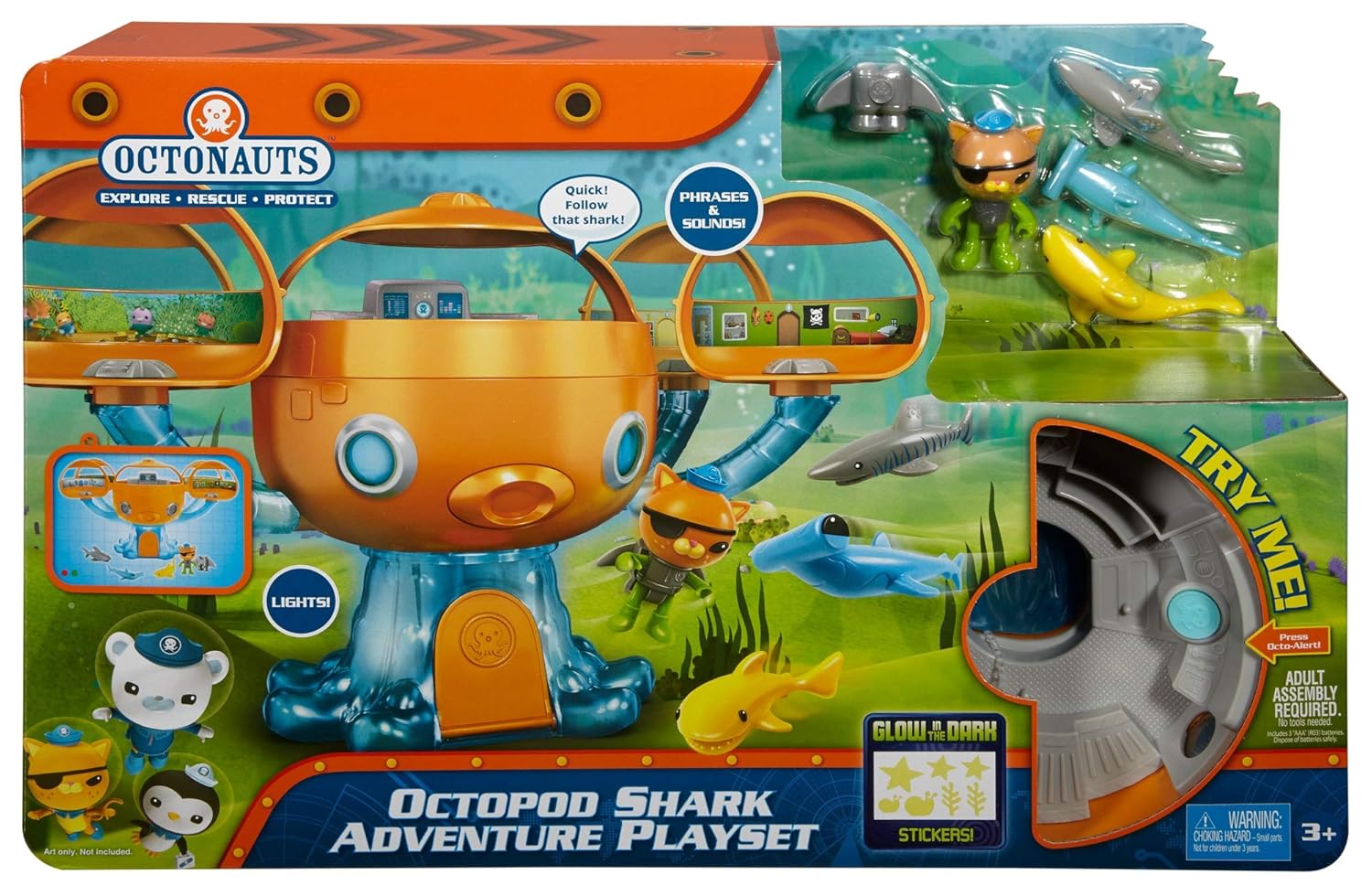 Super Saturday Octonauts DYT06 Octopod Shark Adventure Playset Boxing