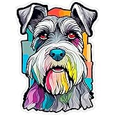 Schnauzer Sticker 4 Inch Standard Schnauzer Bearded Dog Guard Dog - Waterproof Animal Vinyl Decal for Laptop Water Bottle Car Tumbler - Durable Aesthetic Long-Lasting Stickers for Adults ID44990