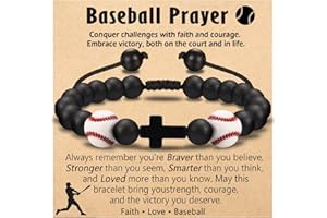 OAVOOK Basketball Soccer Baseball Football Gifts for Teen Boys, Bracelets for Boys Gifts Ideas for Birthday/Valentine/Christmas
