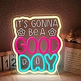 Neon Sign, It's Gonna Be A Good Day Neon Signs for Wall Decor, Dimmable Acrylic Neon Lights for Living Room Bedroom Playroom Restaurant Bar Pub Club Hotel Commercial Streets Party Decorations