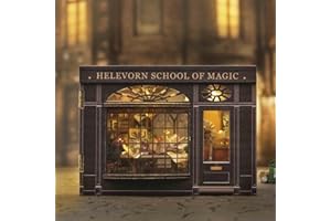 DIY Miniature House Kit, CUTEROOM Mini House Kit for Adult to Build, Wooden Dollhouse Making Kit with Furniture, Christmas Birthday Gifts (Magic)