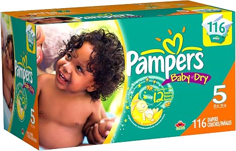 Pampers Baby Dry size 5 sesame street diapers - 116 ct (037000347972)